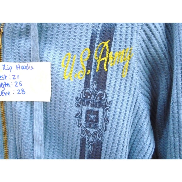 GEAR FOR SPORTS Women’s Waffle Hoodie Size M US Army Full Zip Blue - Picture 5 of 8